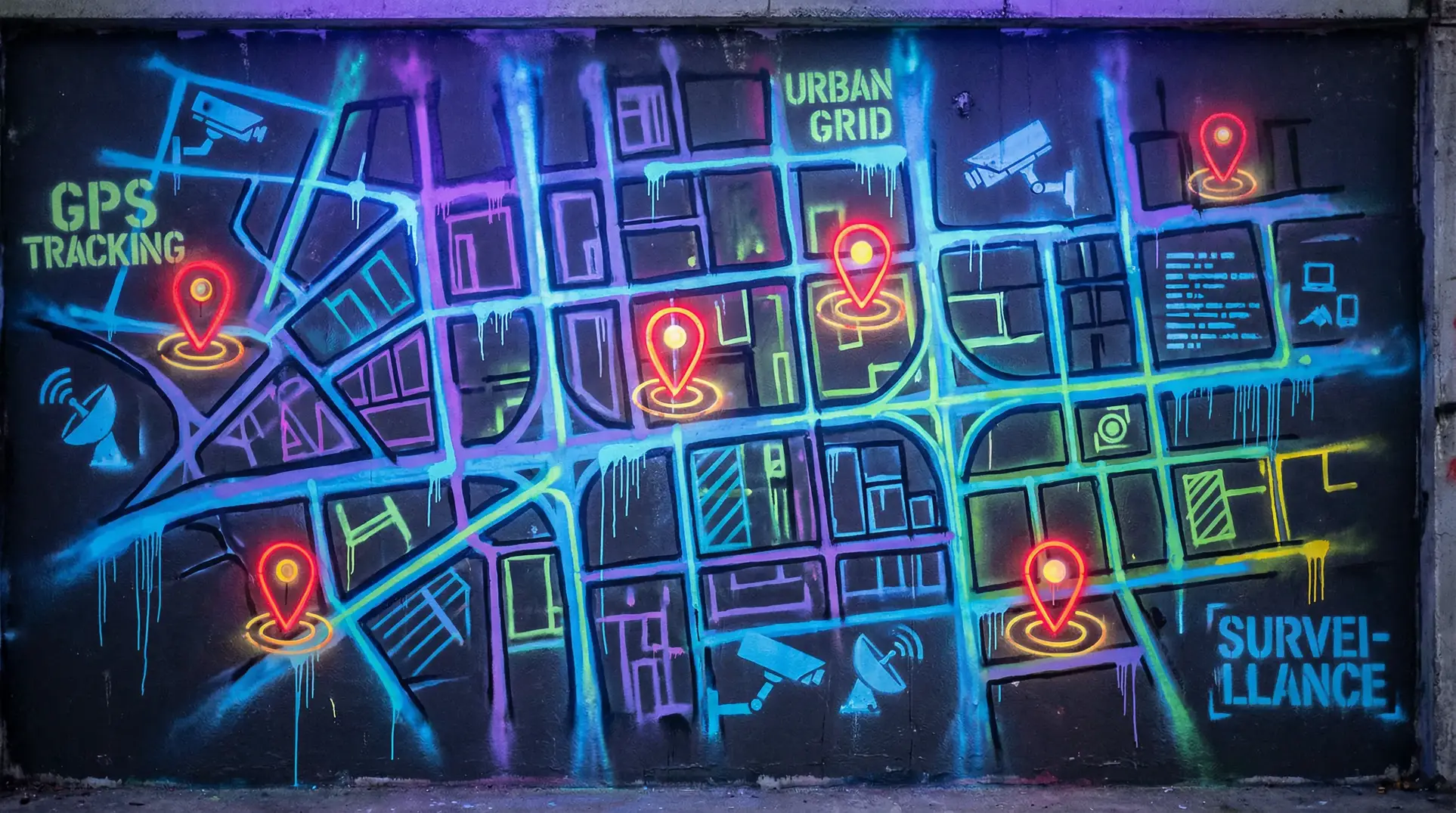 圣诞玫瑰在线观看 狗仔追踪地图 - 城市涂鸦风格